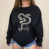 Snake Bone Fossil Printed Casual Sweatshirt