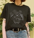 Mystic Devil's Eyes Printed Casual Oversized T-shirt