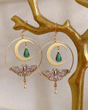 Mystical Butterfly Moon Earrings