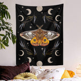Magical Luna Golden Moths Tapestry