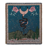 Luna Snake Starry Sky Printed Blanket