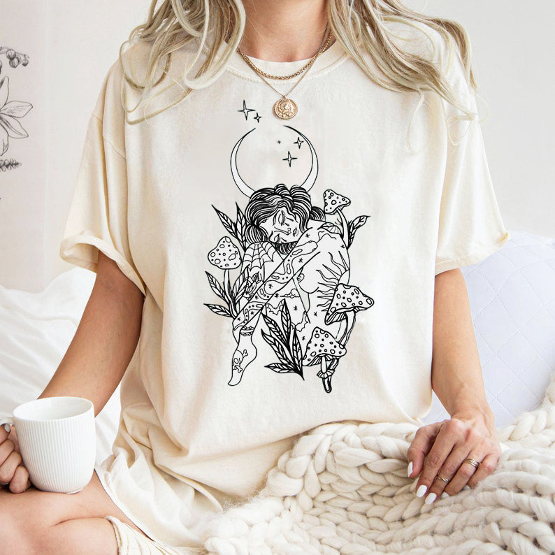 Daughter Of The Constellation Graphic Printed Round Neck T-Shirt