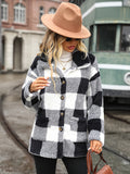 Lapel Mid-length Plaid Single-breasted Double-sided Flannel Jacket