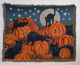 HW Black Cat and the Pumpkins Printed Blanket