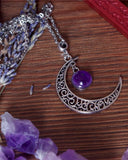 Purple Crystal Moon Binding Necklace