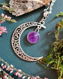 Purple Crystal Moon Binding Necklace