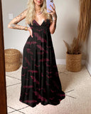 Halloween Mystery Bat-Family Print Slip Dress