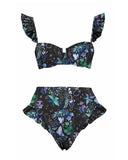 Purple Mushrooms Wonderland Printed Bikini & Sarong