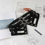 Punk Style Double Buckle Mesh Belt