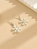 Christmas Snowflake Dangle Earrings For Christmas