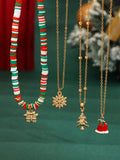 4pcs Christmas-themed Fashionable Personalized Necklace Set