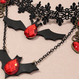 Halloween Lace Bat Necklace