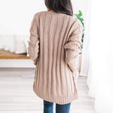 Casual V-Neck Single-Breasted Long-Sleeved Sweater Jacket Cardigan