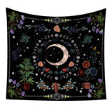 Moonnight Garden Printed Tapestry
