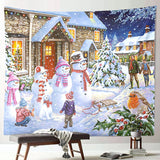 "Let's Make A Snowman Together "Tapestry