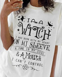 "Witch" Graphic Print T-Shirt