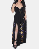 Shiny Luna Printed Strappy Cotton Plus Size Dress