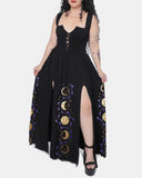 Shiny Luna Printed Strappy Cotton Plus Size Dress