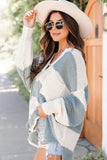 Cozy Oversized Knitted Striped Cardigan Sweater