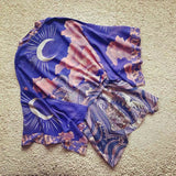 Mystic Blue Moon Starrynight Printed Short Beach Kimono