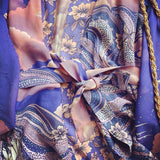 Mystic Blue Moon Starrynight Printed Short Beach Kimono