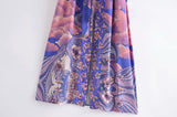 Mystic Blue Moon Starrynight Printed Beach Kimono