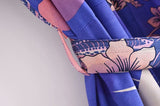Mystic Blue Moon Starrynight Printed Beach Kimono