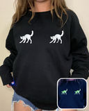 Witchery White Cats Fluorescent Graphic Casual Pullover