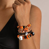 Halloween Monster Skull Rice Bead Bracelet