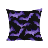 Halloween Purple Bat Printed Cushion