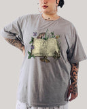Magic Book And Fern Print  Casual  Plus Size T-shirt