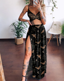 Death's Head Moth Printed Bikini & Skirt