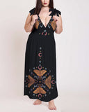 Mystical Butterfly Wonderland Garden Party Print Plus Size One Piece Set