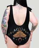Mystical Butterfly Wonderland Garden Party Print Plus Size One Piece Set
