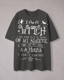 "Witch" Graphic Print T-Shirt