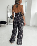 Shining Solar Luna Starry Devil's Eyes Printed Two-Piece Set