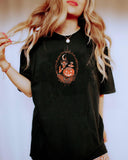 Halloween "Maid And Pumpkin At Your Service" Graphic Print T-Shirt