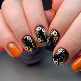 Forest Style Cute Green Plant Fashion Moon Night Meadow Landscape Manicure Patch Wear Nails