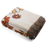 Bohemian Warm Flowers Printed Blanket