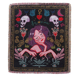 Dark Witch Poisons Drink Printed Blanket