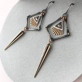 Vintage Triangular Eye of Horus Earrings