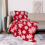 Snowflake style Christmas lamb Velvet Tatami Mattress Blanket
