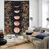 Vine & Phase of the Moon Printed Tapestry