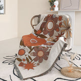 Bohemian Warm Flowers Printed Blanket