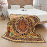 Boho Helios Floral Printed Blanket