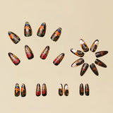 Forest Style Moonlight Red Mushroom Green Plant Landscape Wear Nail Patch