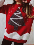 Christmas Tree Pattern Pullover Sweater