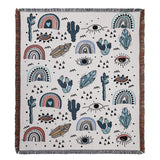Eyes of the Cactus Desert Mystery Printed Blanket