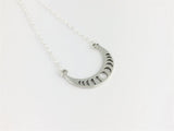 Sliver Moon Phase Metal Necklace