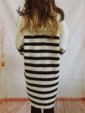 Striped Casual Style Winter Cardigan Sweater